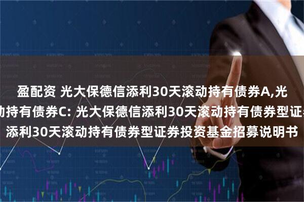 盈配资 光大保德信添利30天滚动持有债券A,光大保德信添利30天滚动持有债券C: 光大保德信添利30天滚动持有债券型证券投资基金招募说明书