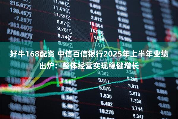 好牛168配资 中信百信银行2025年上半年业绩出炉：整体经营实现稳健增长